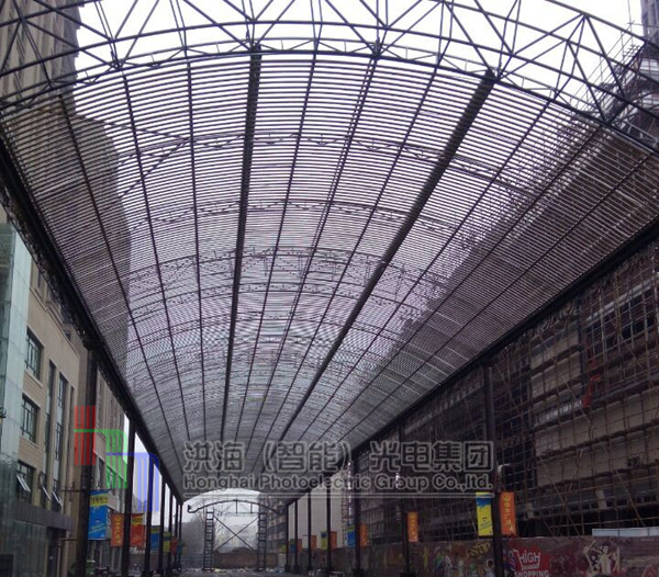 中央廣場led天幕鋼構(gòu)現(xiàn)場